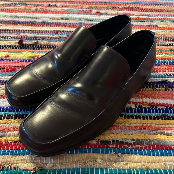 Prada Loafer Dress Shoes Made In Italy Dark Brown Men's 7.5